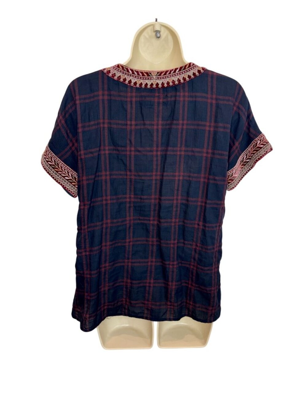 Johnny Was Cosette Velvet Mix short sleeve Top - Size XS - Picture 3 of 5